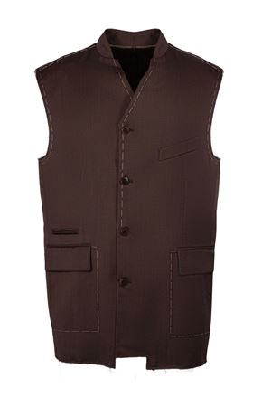 Smanicato in lana vergine bianco marrone COSTUMEIN | 26S791127