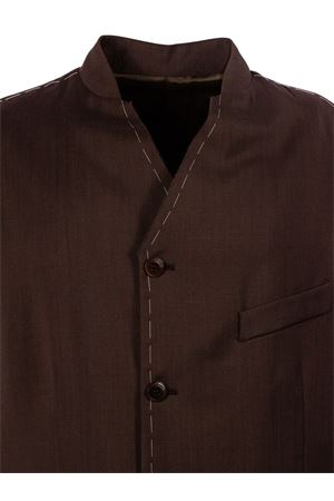 Smanicato in lana vergine bianco marrone COSTUMEIN | 26S791127