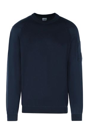 Maglione in cotone Sea Island Blu C.P.COMPANY | 20CMKN183A110560A888