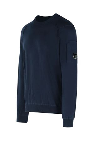 Maglione in cotone Sea Island Blu C.P.COMPANY | 20CMKN183A110560A888