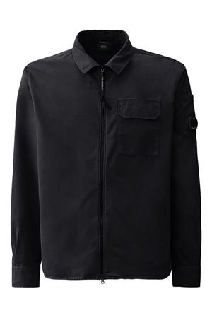 Overshirt in Gabardine di cotone Blu C.P.COMPANY | RCCMOS705A110143G888