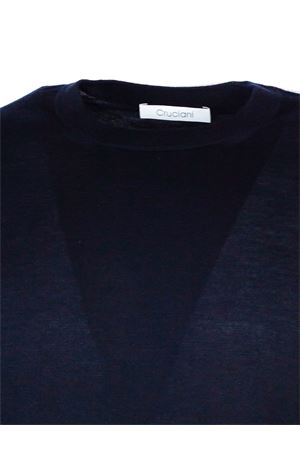 Blue cashmere and silk blend sweater CRUCIANI | U6111123GC130098