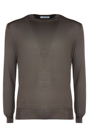 Brown cashmere and silk blend sweater CRUCIANI | U6111123GC132984