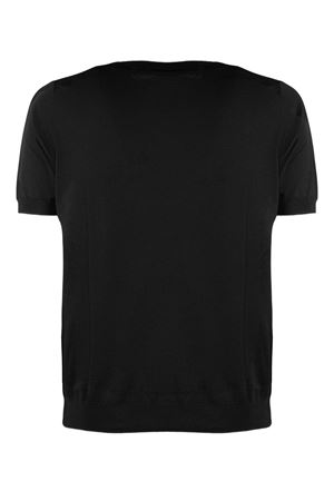 Black cotton knit T-shirt CRUCIANI | U6155807GC2Z0048