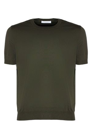 Green cotton knit T-shirt CRUCIANI | U6155807GC2Z0220