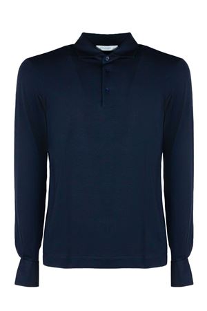 Polo in misto cotone blu CRUCIANI | U61T0190PO110973