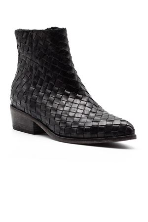Stivaletto in pelle intrecciata nera CURIOSITÀ | 2970NERO