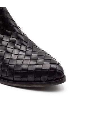 Stivaletto in pelle intrecciata nera CURIOSITÀ | 2970NERO