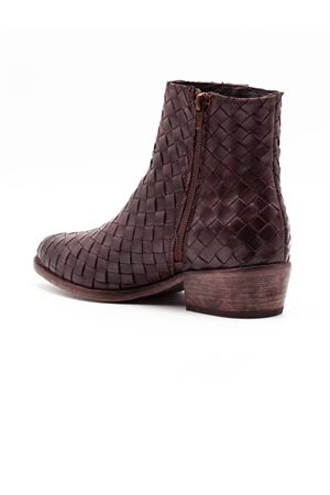 Stivaletto in pelle intrecciata marrone CURIOSITÀ | 2970TMORO