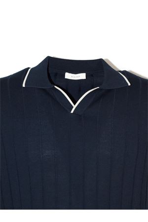 Dark blue cotton polo shirt DIKTAT | DK17021BLUNOTTE