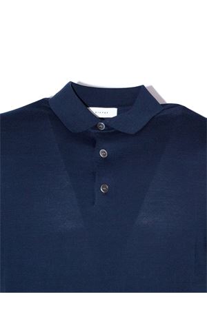 Dark blue cotton polo shirt DIKTAT | DK17037BLUNOTTE