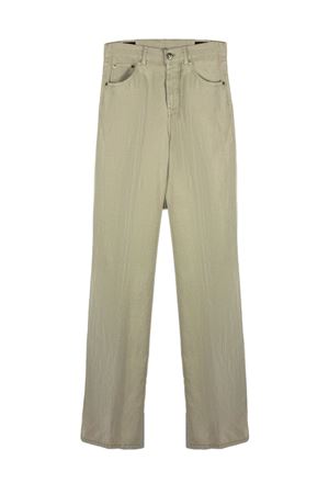 Wide-leg pants in beige linen and cotton blend DONDUP | DP619CF0197DBM5010