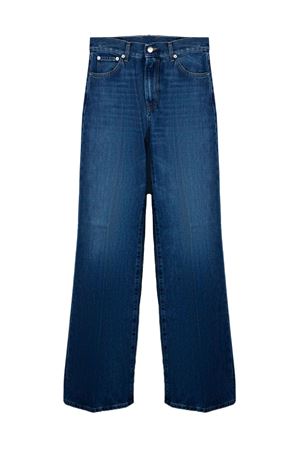 Wide Leg Fit jeans in indigo blue denim DONDUP | DP619DFE286DMR3800