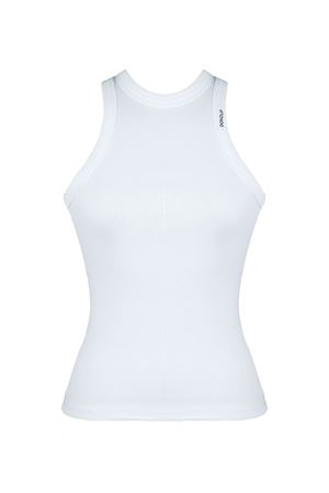White ribbed cotton tank top DONDUP | DS071JS0314D000