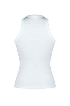 White ribbed cotton tank top DONDUP | DS071JS0314D000