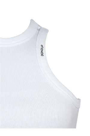 White ribbed cotton tank top DONDUP | DS071JS0314D000