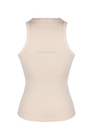 Pink ribbed cotton tank top DONDUP | DS071JS0314D511