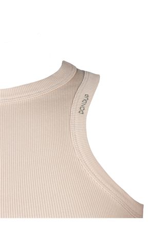 Pink ribbed cotton tank top DONDUP | DS071JS0314D511