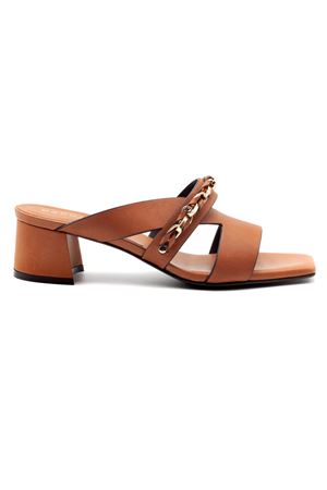 Brown Leather mule sandals DONNARÍ | GD34EAVENA