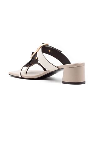 Beige leather mule sandals DONNARÍ | GD55ECORDA