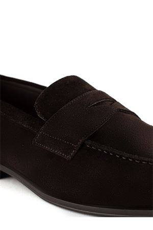 Soft dark brown suede loafer DOUCAL'S | DU3382NOTTUY260TM23.