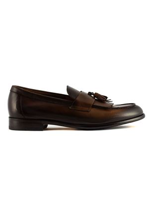 Dark brown burnt leather loafer DOUCAL'S | DU3399STRAUY188MM04.