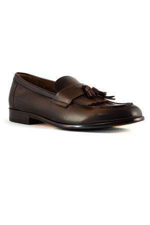 Dark brown burnt leather loafer DOUCAL'S | DU3399STRAUY188MM04.