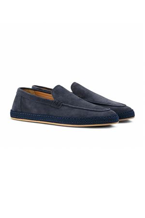 Espadrillas in scamosciato di vitello blu notte DOUCAL'S | DU3428MALNUY009BB15.