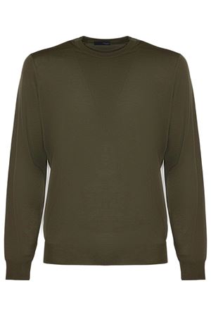 Military green 140's superfine merino wool jumper DRUMOHR | D0D103441