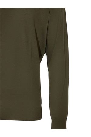 Military green 140's superfine merino wool jumper DRUMOHR | D0D103441