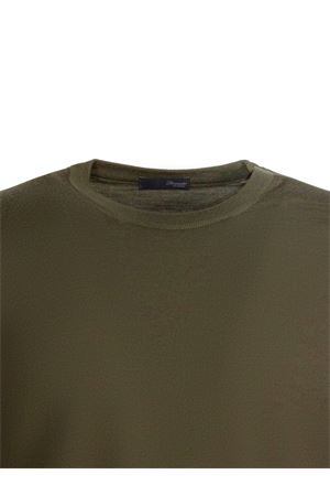 Military green 140's superfine merino wool jumper DRUMOHR | D0D103441