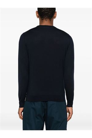 Dark blue 140's superfine merino wool jumper DRUMOHR | D0D103790