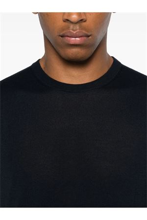 Dark blue 140's superfine merino wool jumper DRUMOHR | D0D103790