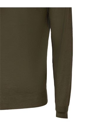 Military green virgin wool polo shirt DRUMOHR | D0D149441