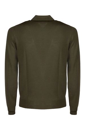 Military green virgin wool polo shirt DRUMOHR | D0D149441