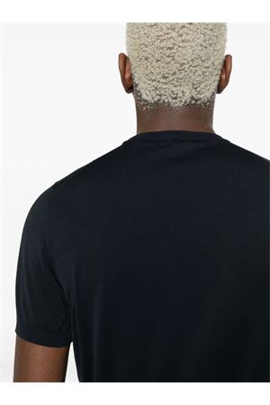 Dark Blue fine knit cotton T-shirt DRUMOHR | D0GN100L795