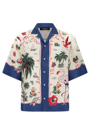 Camicia Aloha Souvenir In Seta DSQUARED | S71DM0835D35476001S