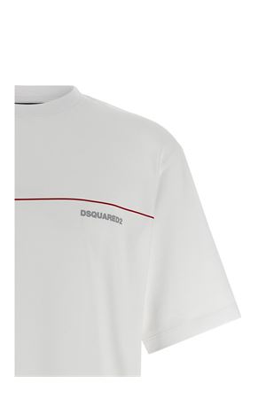 White cotton T-shirt DSQUARED | S71GD1653D20033100