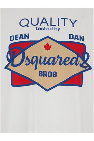 White cotton T-shirt DSQUARED | S71GD1658D20033964