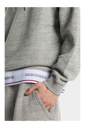 Felpa con cappuccio in cotone grigio DSQUARED | S71GU0768D25026856M