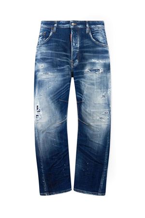 Blue stretch cotton denim jeans DSQUARED | S71LB1725D30010470