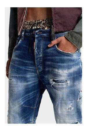Blue stretch cotton denim jeans DSQUARED | S71LB1725D30010470