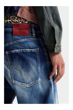 Blue stretch cotton denim jeans DSQUARED | S71LB1725D30010470