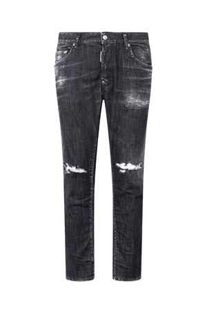 Black stretch cotton denim jeans DSQUARED | S71LB1759S30357900