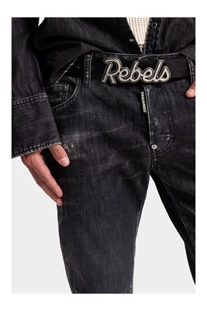 Black stretch cotton denim jeans DSQUARED | S71LB1759S30357900