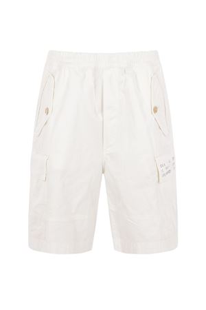 Pantalone corto cargo in cotone color avorio DSQUARED | S71MU0881D35058100