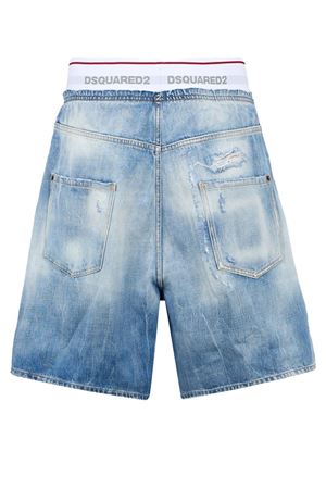 Shorts Surfer in denim di cotone blu chiaro DSQUARED | S71MU0886D30038470
