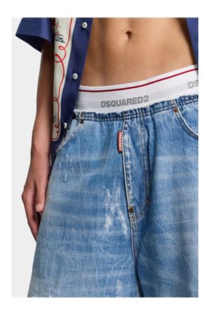Shorts Surfer in denim di cotone blu chiaro DSQUARED | S71MU0886D30038470