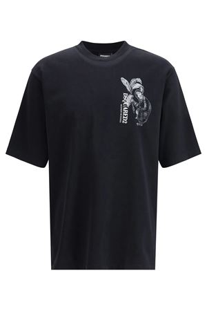 Black Monkey Business Loose Fit T-Shirt DSQUARED | S74GD1546D20106900