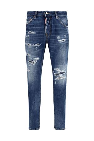 Slim-fit jeans in blue cotton denim DSQUARED | S74LB1854D30011470